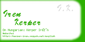 iren kerper business card